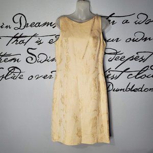 Ann Taylor Cream Linen Blend Sheath Dress, 8